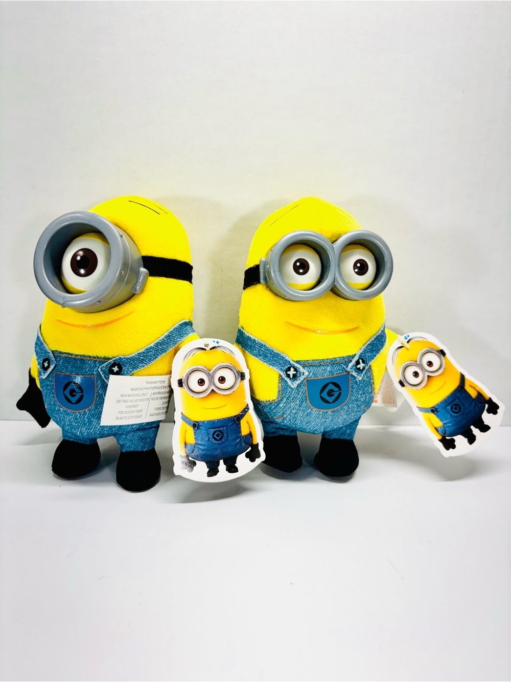 Despicable Me 2 Minions Thinkway Toy Dave & Stuart Plush Figures 6”